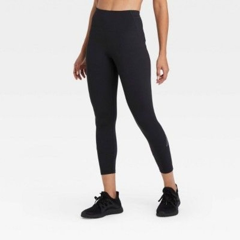 NWT All In Motion Women's Sleek High-Waisted‎ Run 7/8 Leggings 25"